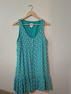 The Nines by HATCH Teal Green Shift Dress